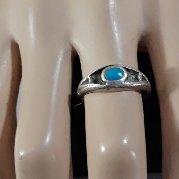 Promise Turquoise December Birthstone Ring 925 - Picture 5 of 8